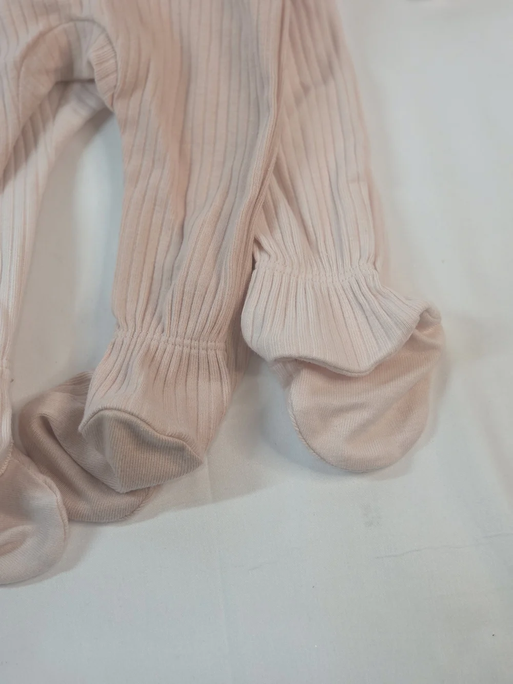 2 Pc. Cloud Island Ribbed Pink Footed One-Piece Pajama 3-6M